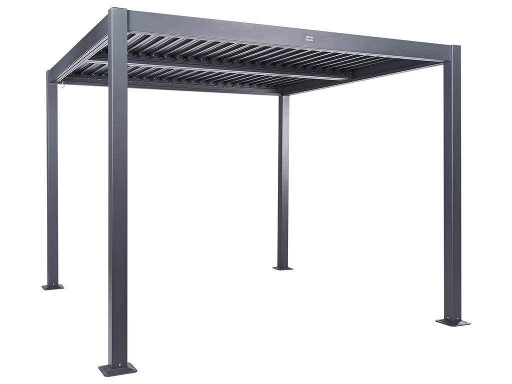 Metallpavillon 296 cm 296 cm Schwarz