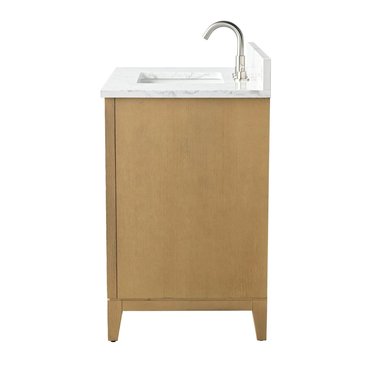 Meuble-lavabo de salle de bain Vanity Art avec lavabo en céramique et comptoir en marbre reconstitué