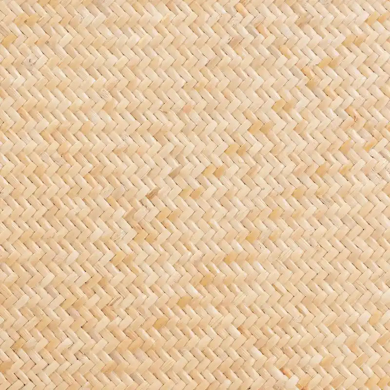 Neah, set di 2 sedie da pranzo moderne di metà secolo in legno e rattan intrecciato