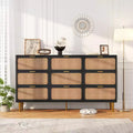 Rattan-Kommode für das Schlafzimmer, geräumige Schubladenschränke für den Kleiderschrank, geeignet für Wohnzimmer, Flur und Kinderzimmer.