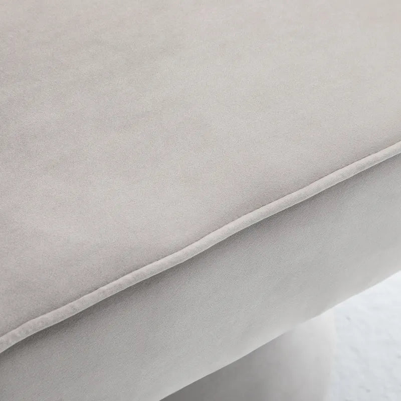 Modren Velvet Living Room Swivel Arm Barrel Chair with Tufted Back