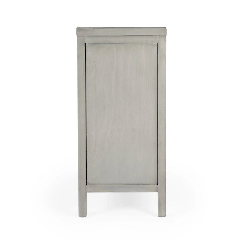 Modern Minimalist Wood Accent Storage Cabinet with Two Drawers
