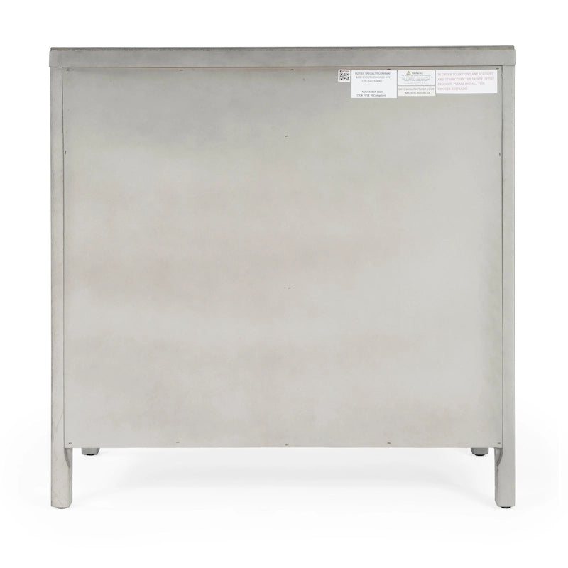 Modern Minimalist Wood Accent Storage Cabinet with Two Drawers