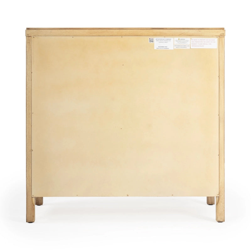 Modern Minimalist Wood Accent Storage Cabinet with Two Drawers