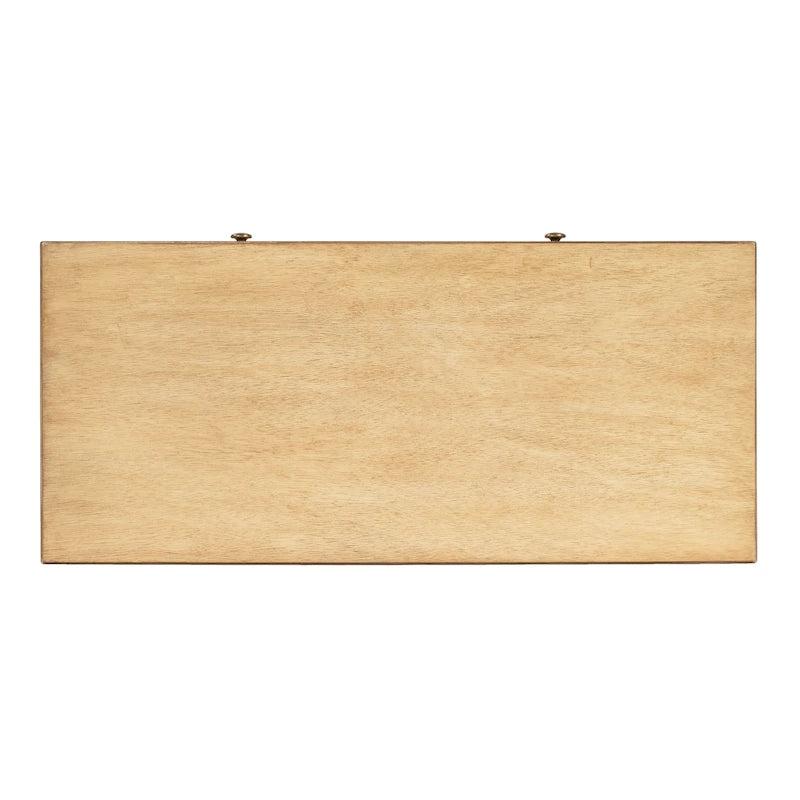 Modern Minimalist Wood Accent Storage Cabinet with Two Drawers