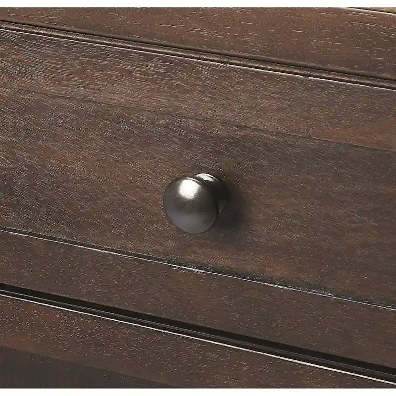 Modern Minimalist Wood Accent Storage Cabinet with Two Drawers