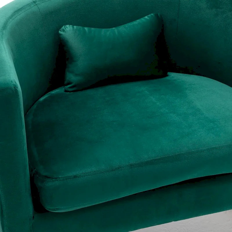 Accent Chair, Velvet Barrel Chair Modern Arm Chair for Living Room