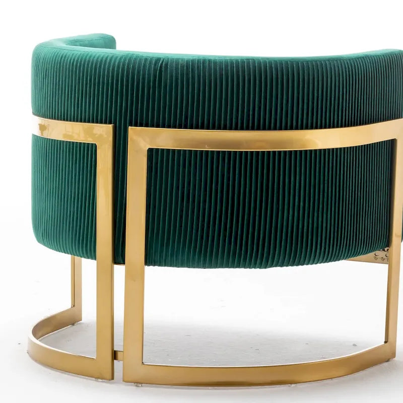 Accent Chair, Velvet Barrel Chair Modern Arm Chair for Living Room