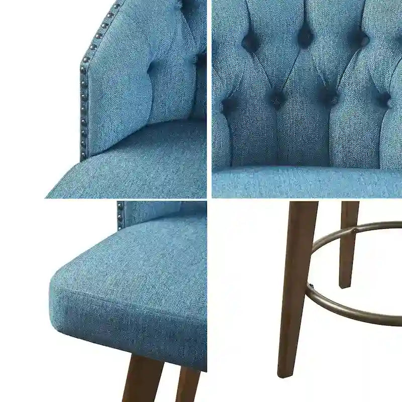 Upholstered 360 Degree Swivel Counter Stool 26 H