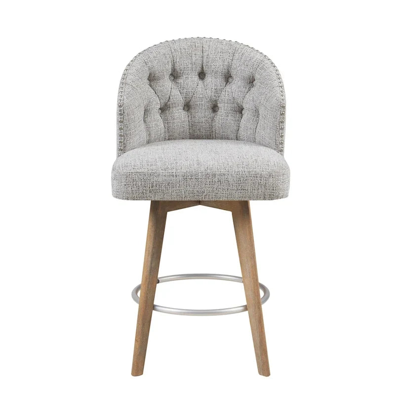 Upholstered 360 Degree Swivel Counter Stool 26 H