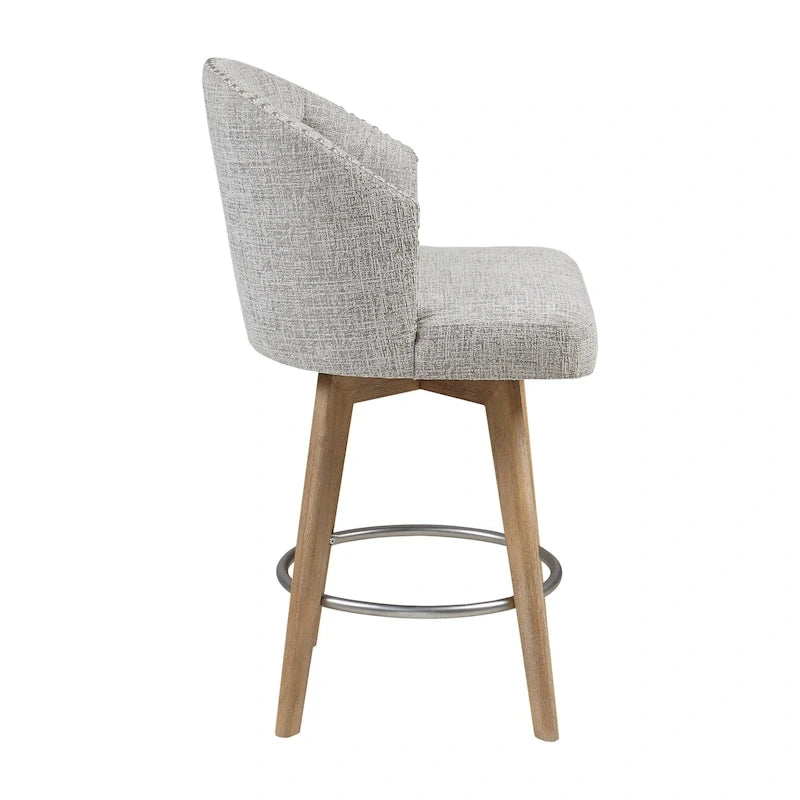 Upholstered 360 Degree Swivel Counter Stool 26 H