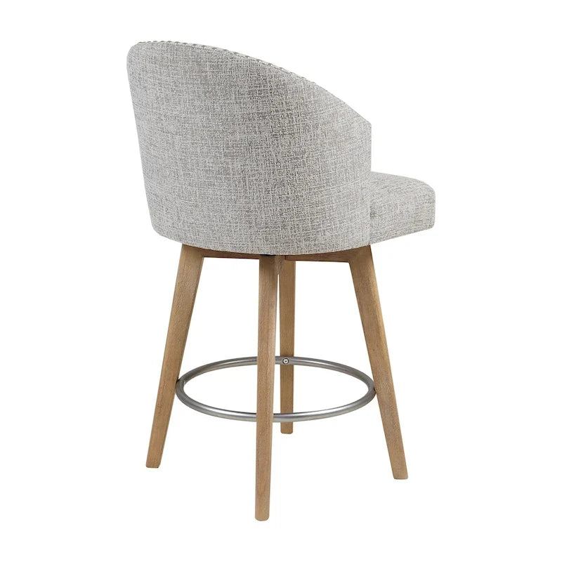 Upholstered 360 Degree Swivel Counter Stool 26 H