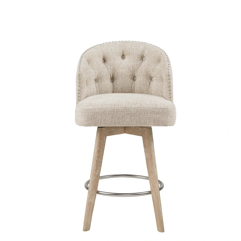 Upholstered 360 Degree Swivel Counter Stool 26 H