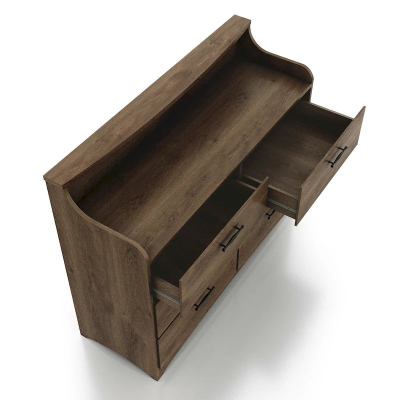 Simple Transitional 47-inch Wide 6-Drawer Double Dresser