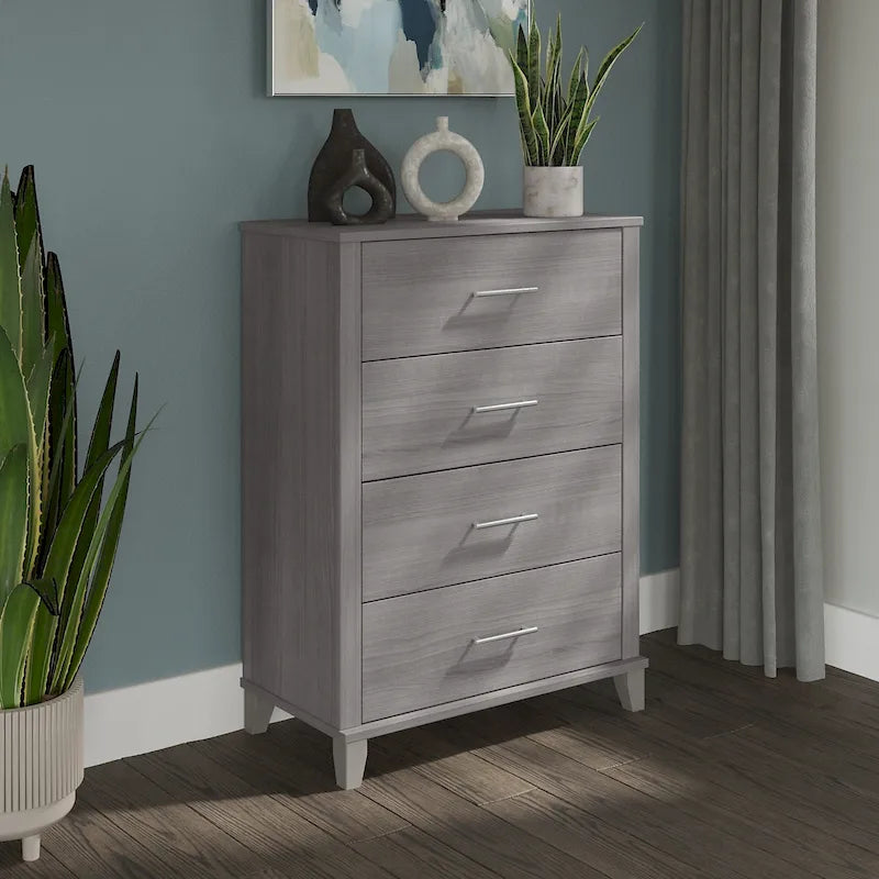 Commode à tiroirs gris cendré