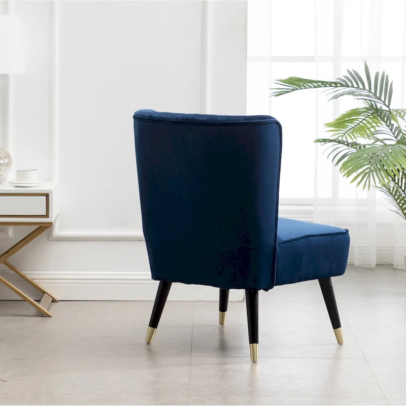 Contemporary Velvet Upholstered Accent Chair