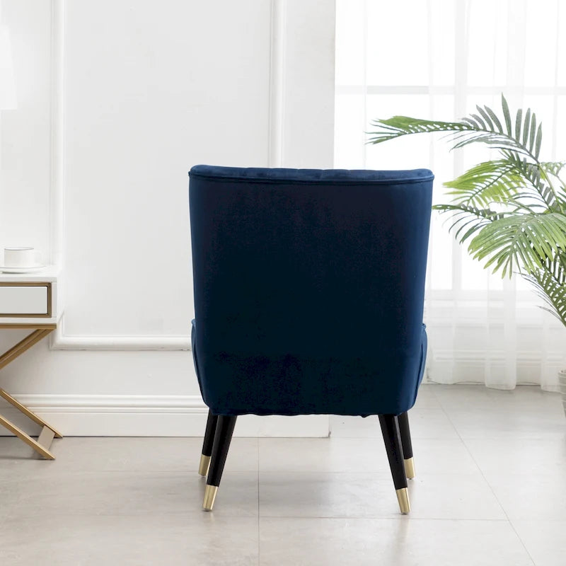 Contemporary Velvet Upholstered Accent Chair