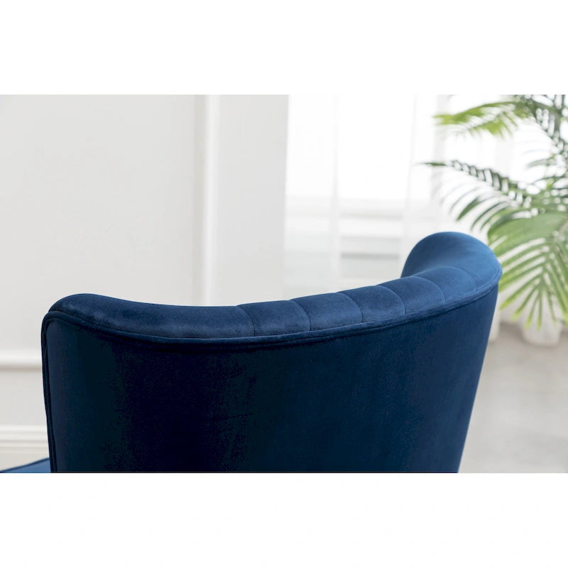 Contemporary Velvet Upholstered Accent Chair