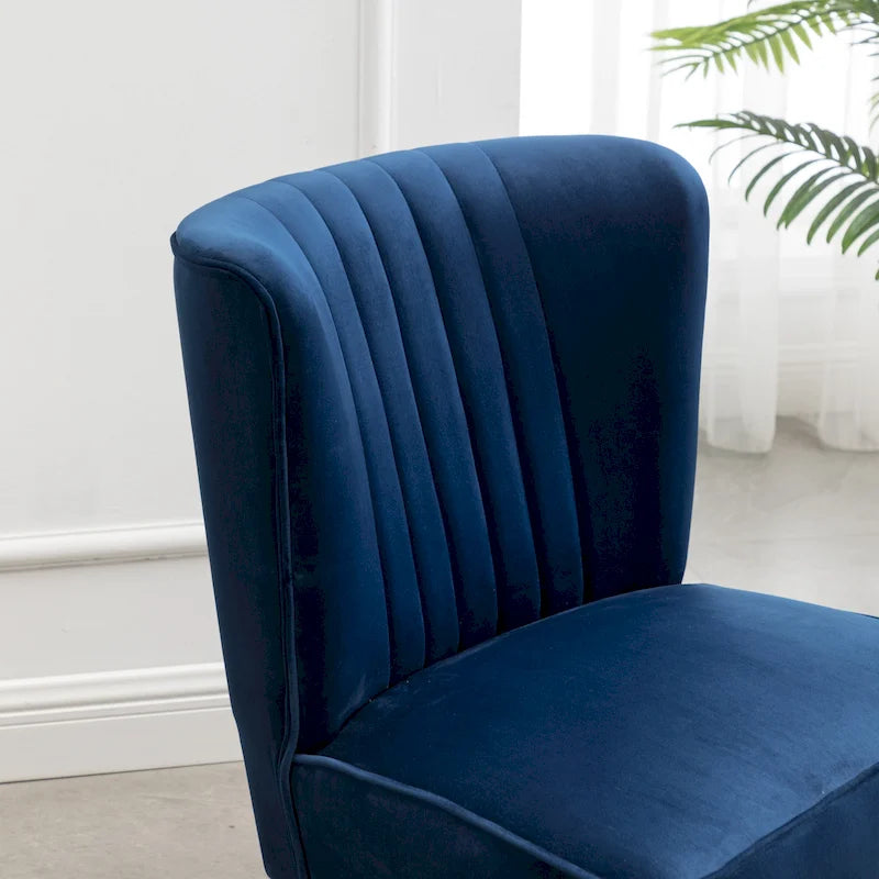 Contemporary Velvet Upholstered Accent Chair