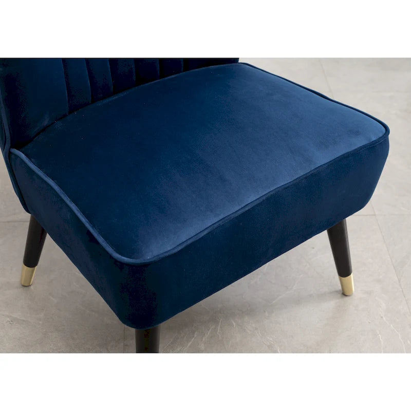 Contemporary Velvet Upholstered Accent Chair