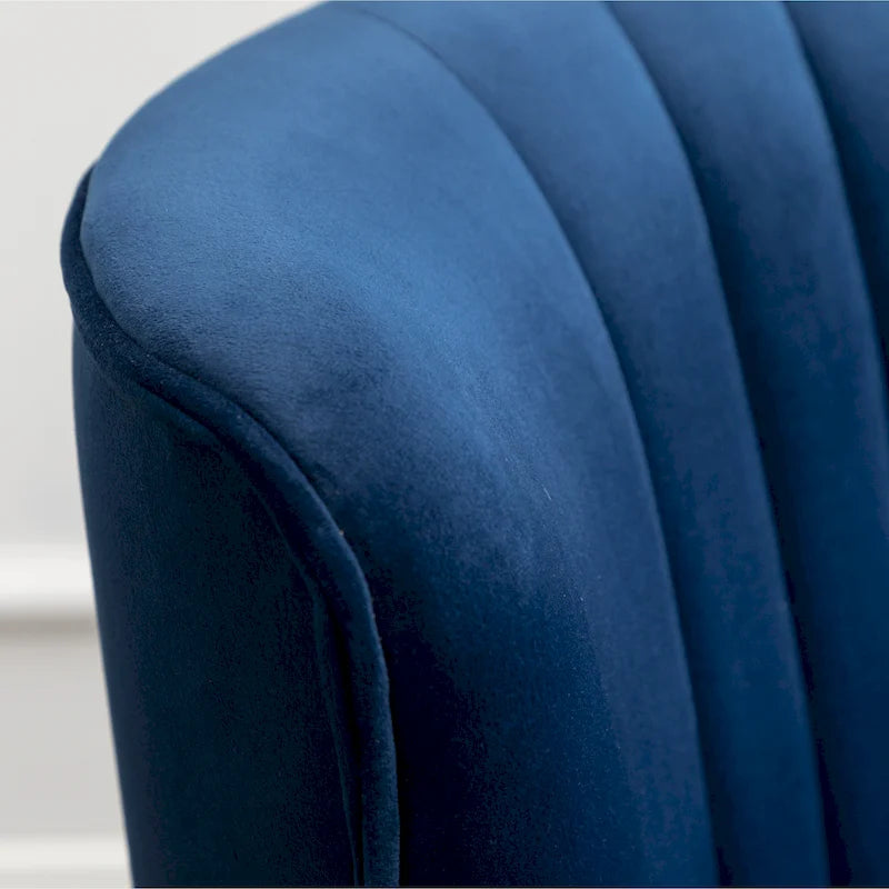 Contemporary Velvet Upholstered Accent Chair