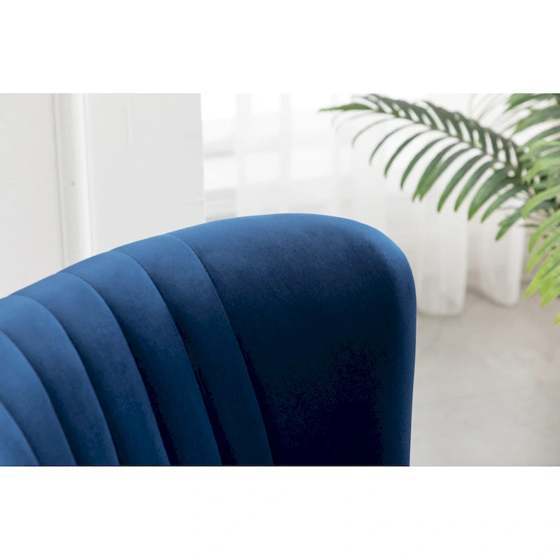 Contemporary Velvet Upholstered Accent Chair