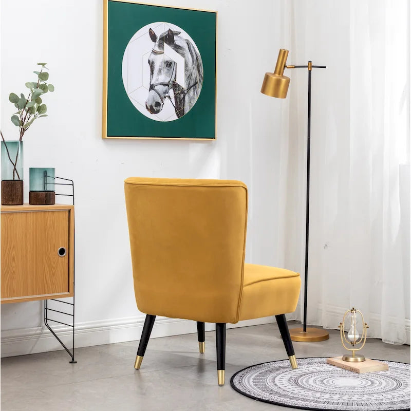 Contemporary Velvet Upholstered Accent Chair
