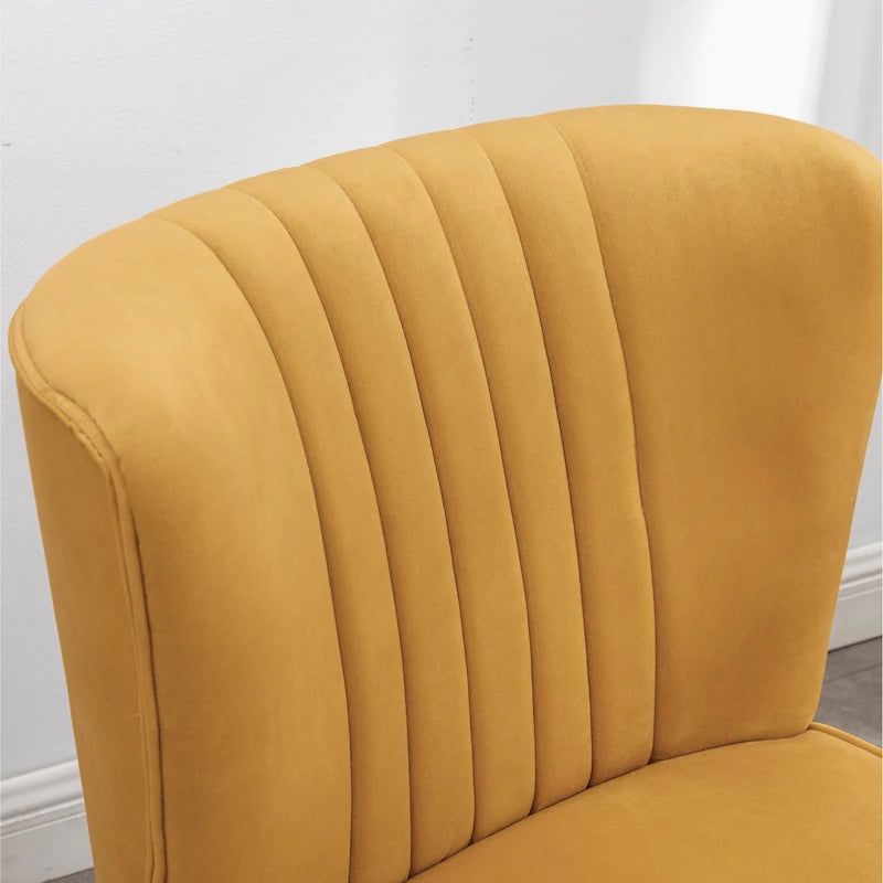 Contemporary Velvet Upholstered Accent Chair