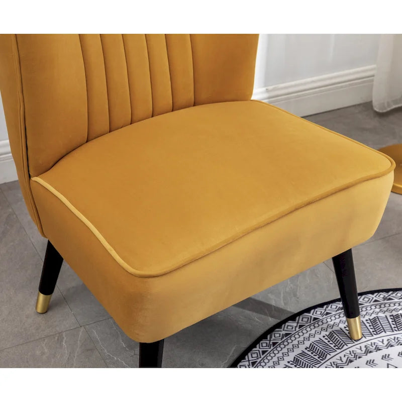 Contemporary Velvet Upholstered Accent Chair