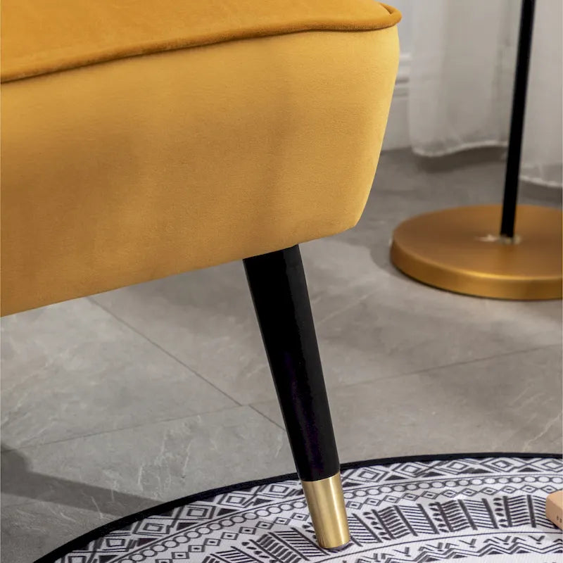 Contemporary Velvet Upholstered Accent Chair
