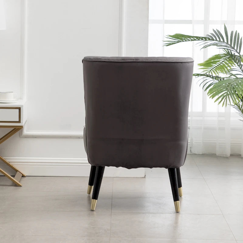 Contemporary Velvet Upholstered Accent Chair
