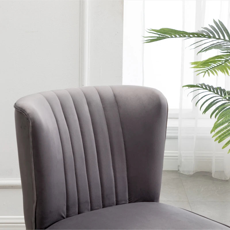 Contemporary Velvet Upholstered Accent Chair