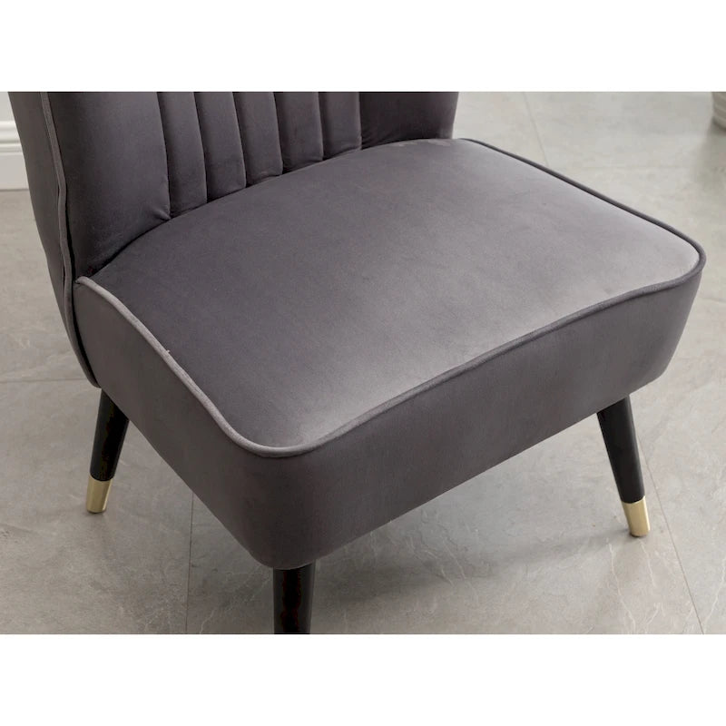 Contemporary Velvet Upholstered Accent Chair