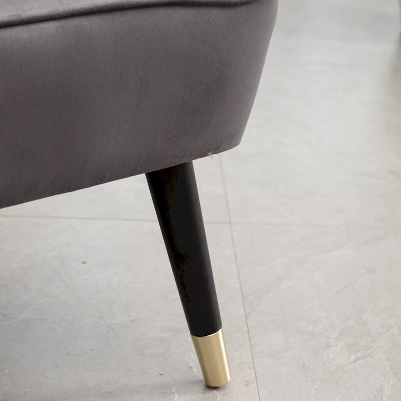 Contemporary Velvet Upholstered Accent Chair