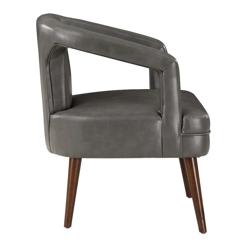 Fauteuil d’accueil décoratif en similicuir