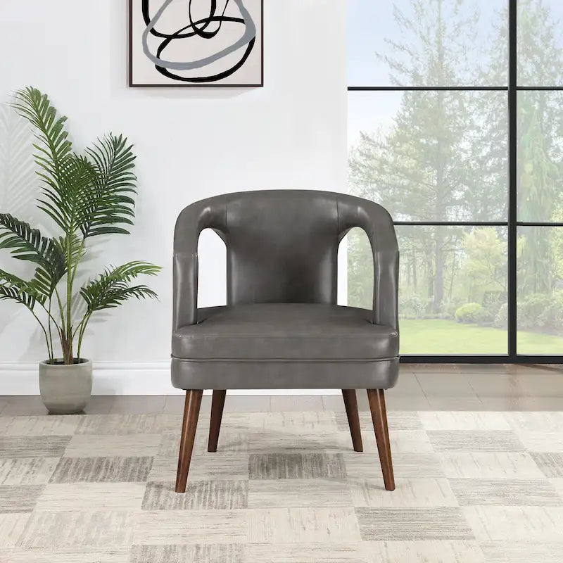 Fauteuil d’accueil décoratif en similicuir