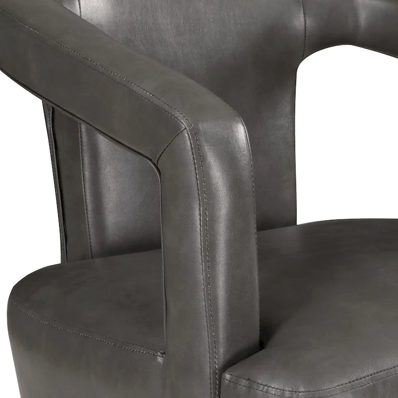 Fauteuil d’accueil décoratif en similicuir