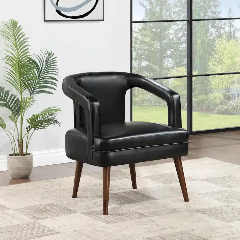 Fauteuil d’accueil décoratif en similicuir