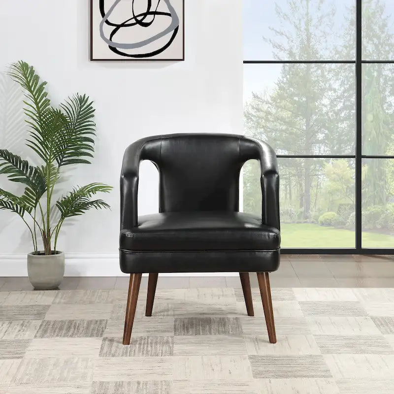 Fauteuil d’accueil décoratif en similicuir