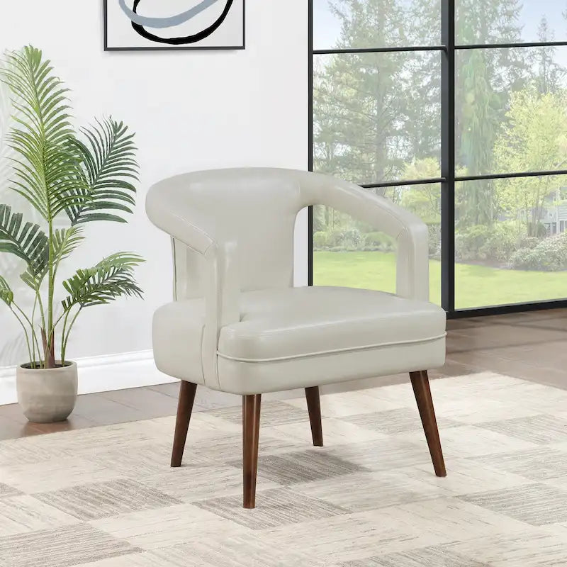 Fauteuil d’accueil décoratif en similicuir