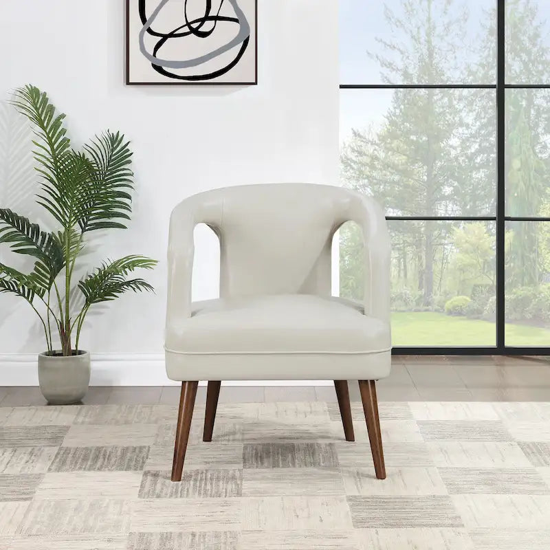 Fauteuil d’accueil décoratif en similicuir
