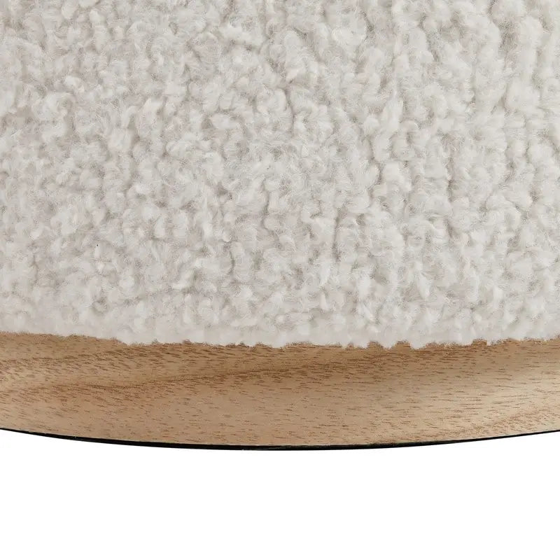 Ottomane de rangement en sherpa