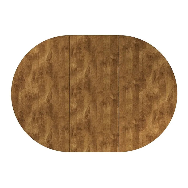 Two-tone Oval Solid Wood Dining Table