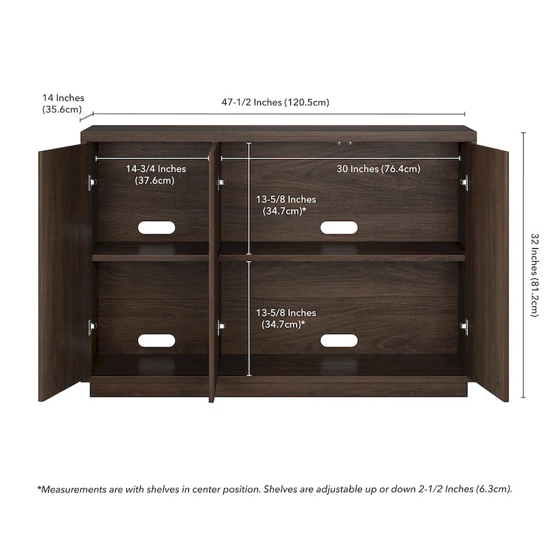 48 Wide Rectangular Buffet Table - 47.5 Wide
