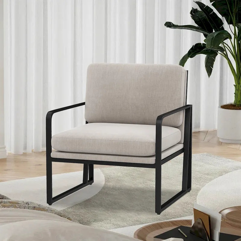 Akzentstühle, Wohnzimmerstühle aus Leinen, Sessel und Akzentstühle für das Wohnzimmer