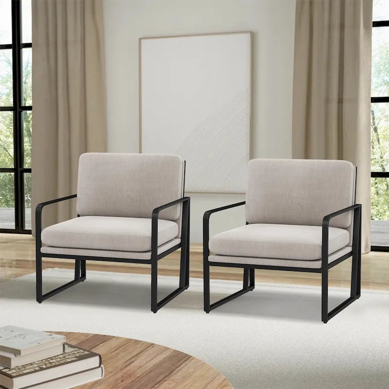 Akzentstühle, Wohnzimmerstühle aus Leinen, Sessel und Akzentstühle für das Wohnzimmer