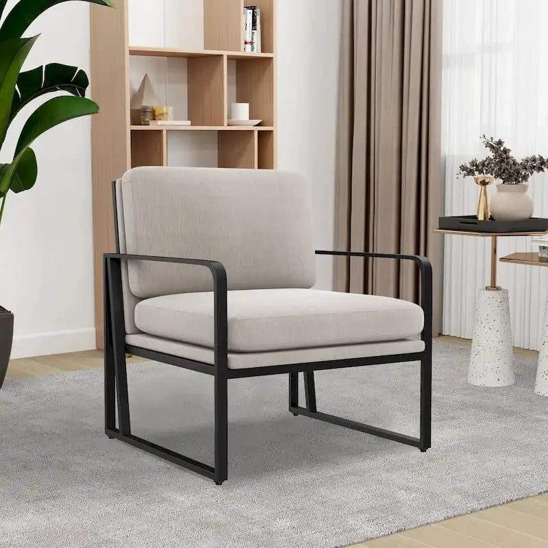 Accent Chairs, Living Room Chairs Linen Arm Chair Accent Chairs for Living Room