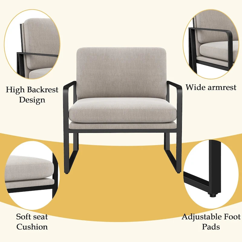 Akzentstühle, Wohnzimmerstühle aus Leinen, Sessel und Akzentstühle für das Wohnzimmer