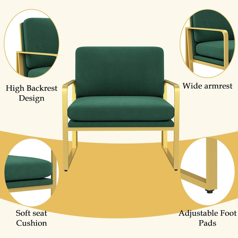 Accent Chairs, Living Room Chairs Linen Arm Chair Accent Chairs for Living Room