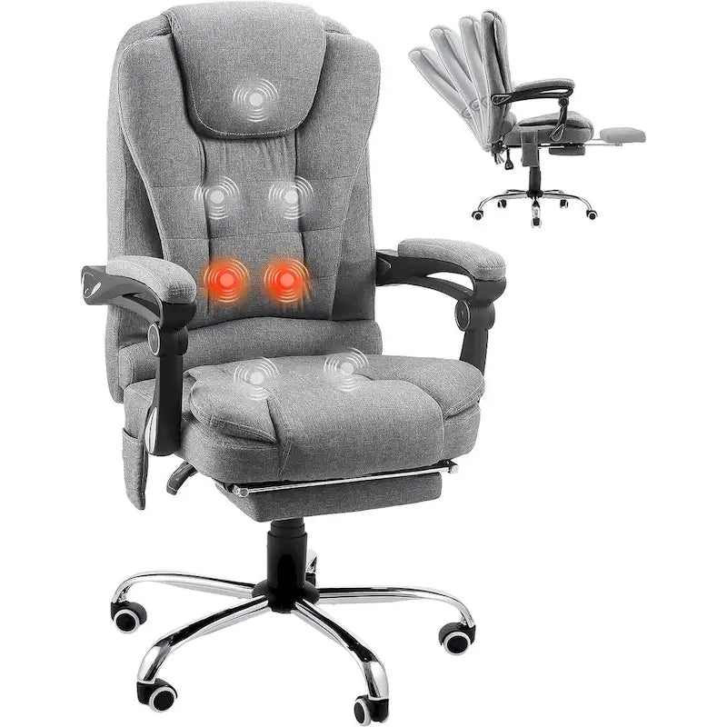 Beheizbarer Chefbürostuhl mit Massagefunktion und verstellbarer Höhe